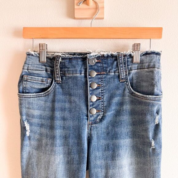 Kut From the Kloth Button Fly High Rise Mia Fab Toothpick Skinny Jeans Size 6 - Picture 2 of 5